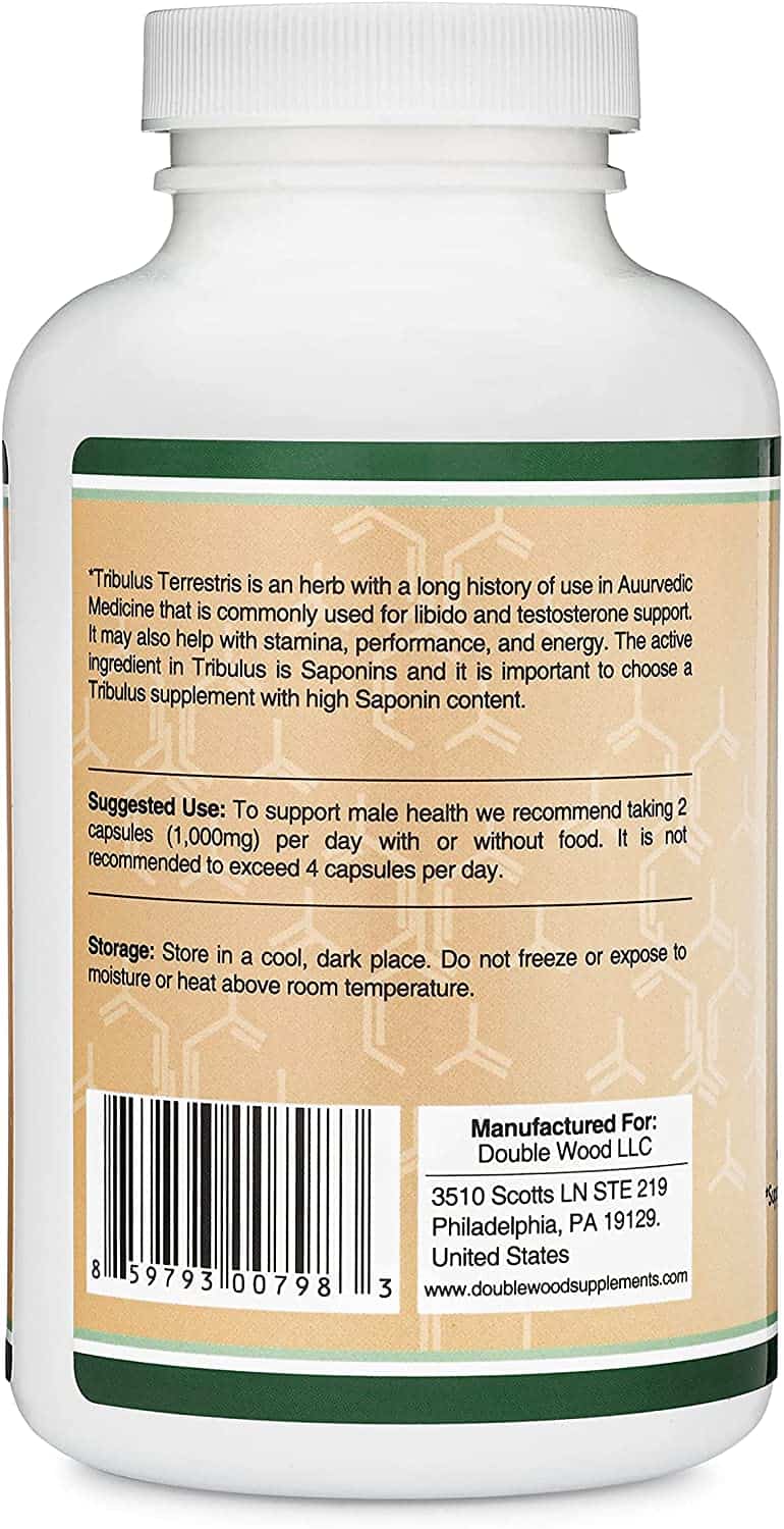 Double Wood - Трибулус (бабини зъби) Екстракт 1000 мг, 210 капсули