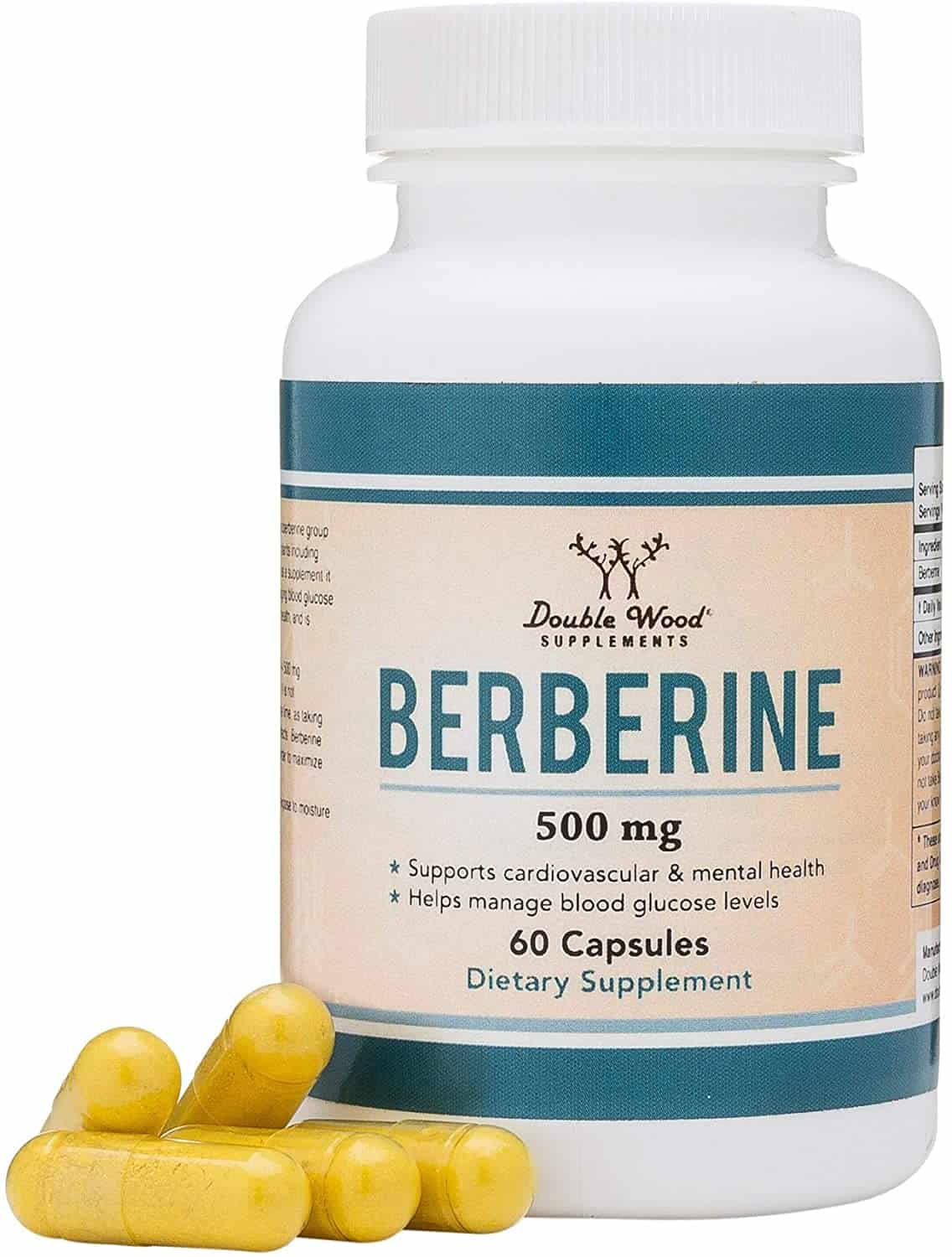Double Wood Supplements Берберин 500 мг / 60 капсули