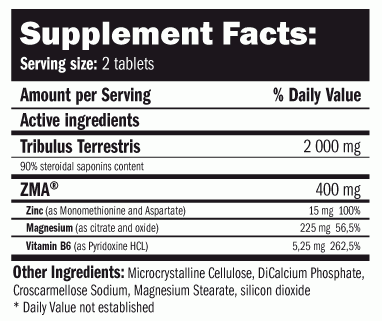 AMIX Tribu-ZMA 90 Таблетки - Естествен Стимулант На Тестостерона (45 дни прием).